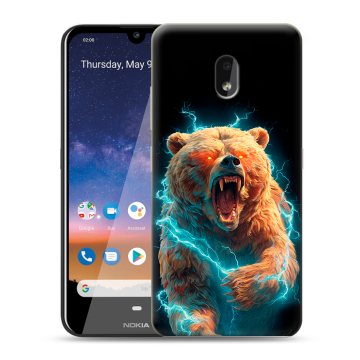 Силиконовый чехол на Nokia 2.2 с принтом Медведь
