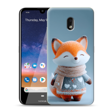Силиконовый чехол на Nokia 2.2 с принтом Лиса