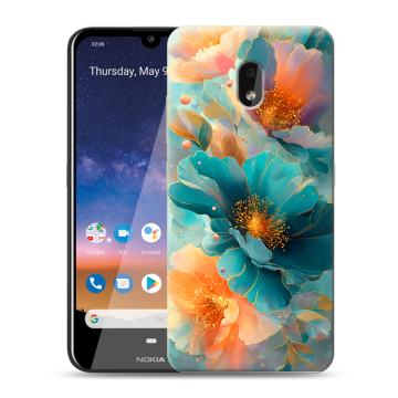 Силиконовый чехол на Nokia 2.2 с принтом Цветы