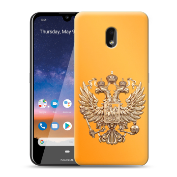 Силиконовый чехол на Nokia 2.2 с принтом Герб Флаг России