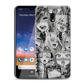 Силиконовый чехол на Nokia 2.2 с принтом Ahegao Ахегао Аниме