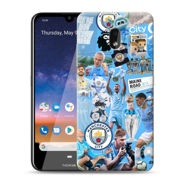 Силиконовый чехол на Nokia 2.2 с принтом Man City Манчестер Сити