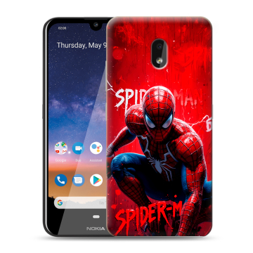 Силиконовый чехол на Nokia 2.2 с принтом Spiderman Человек паук Силиконовый чехол на Nokia 2.2 с принтом Spiderman Человек паук