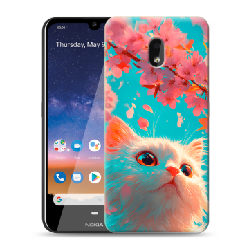 Силиконовый чехол на Nokia 2.2 с принтом Красивый кот