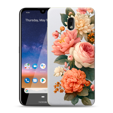 Силиконовый чехол на Nokia 2.2 с принтом цветы