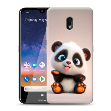 Силиконовый чехол на Nokia 2.2 с принтом милая панда Силиконовый чехол на Nokia 2.2 с принтом милая панда