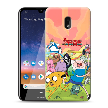 Силиконовый чехол на Nokia 2.2 с принтом Adventure time Время приключений