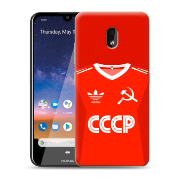 Силиконовый чехол на Nokia 2.2 с принтом Флаг Герб СССР
