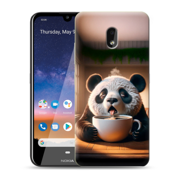 Силиконовый чехол на Nokia 2.2 с принтом смешная панда Силиконовый чехол на Nokia 2.2 с принтом смешная панда