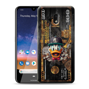 Силиконовый чехол на Nokia 2.2 с принтом Дональд Дак Доллар