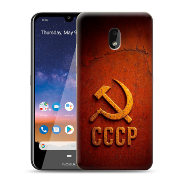 Силиконовый чехол на Nokia 2.2 с принтом Флаг Герб СССР Силиконовый чехол на Nokia 2.2 с принтом Флаг Герб СССР