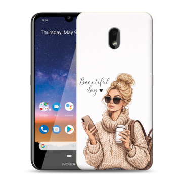 Силиконовый чехол на Nokia 2.2 с принтом женский
