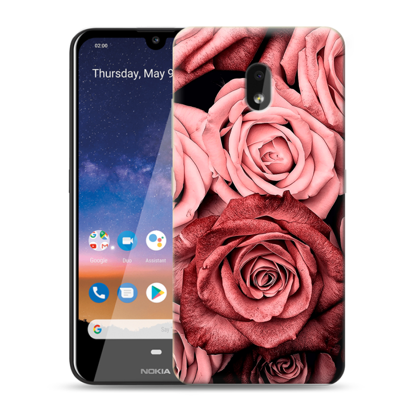 Силиконовый чехол на Nokia 2.2 с принтом Цветы розы Силиконовый чехол на Nokia 2.2 с принтом Цветы розы
