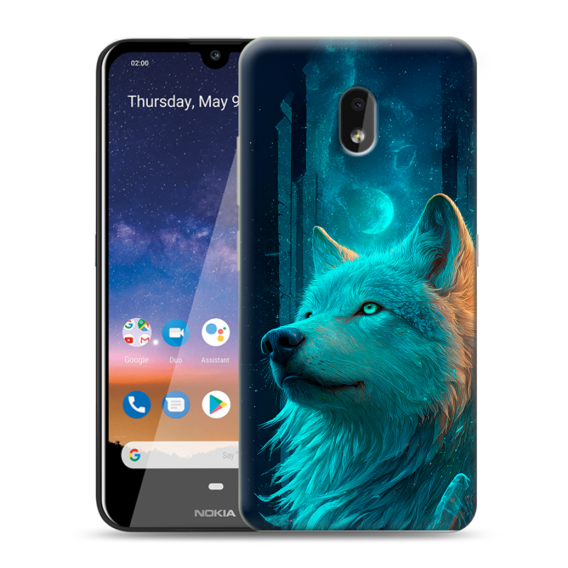 Силиконовый чехол на Nokia 2.2 с принтом бабочки саккура Силиконовый чехол на Nokia 2.2 с принтом бабочки саккура