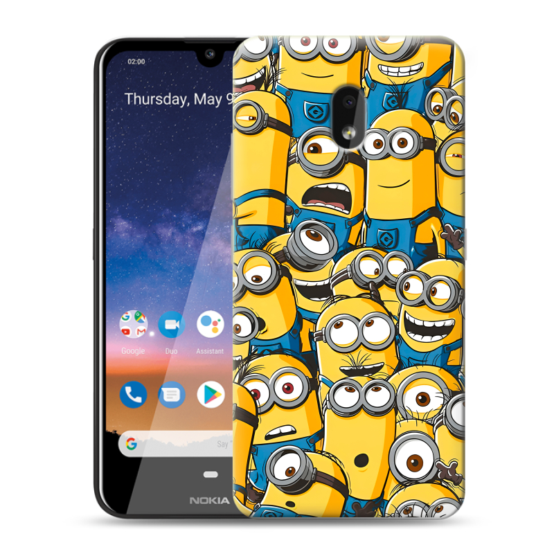 Силиконовый чехол на Nokia 2.2 с принтом Миньоны Силиконовый чехол на Nokia 2.2 с принтом Миньоны