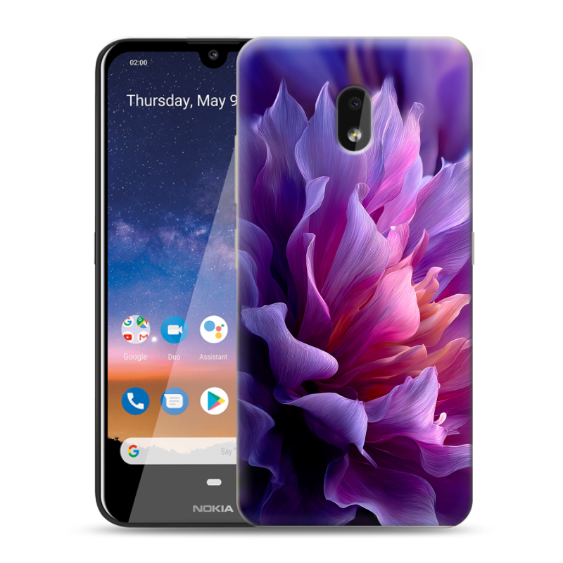 Силиконовый чехол на Nokia 2.2 с принтом женский цветы Силиконовый чехол на Nokia 2.2 с принтом женский цветы