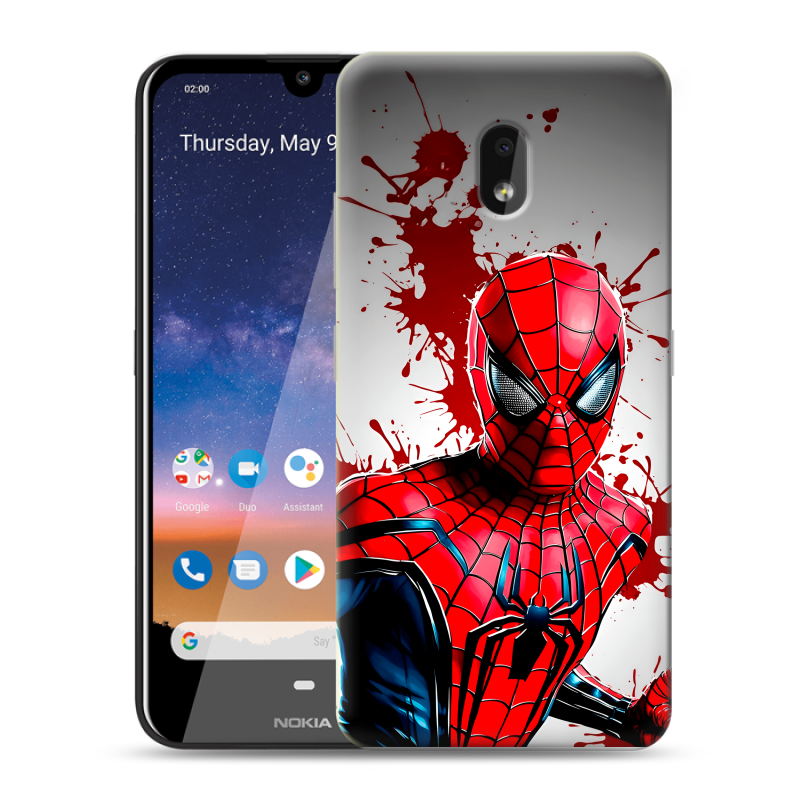 Силиконовый чехол на Nokia 2.2 с принтом Spiderman Человек паук Силиконовый чехол на Nokia 2.2 с принтом Spiderman Человек паук