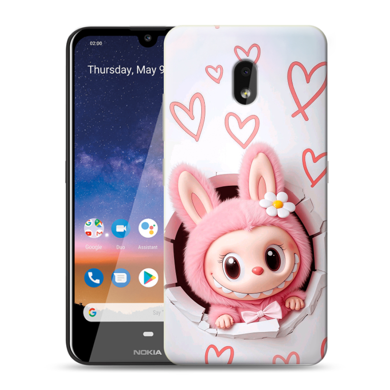 Силиконовый чехол на Nokia 2.2 с принтом Labubu Лабубу Силиконовый чехол на Nokia 2.2 с принтом Labubu Лабубу