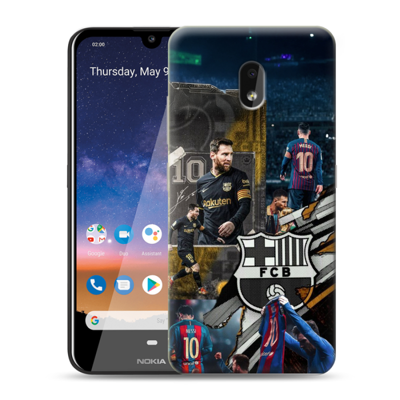 Силиконовый чехол на Nokia 2.2 с принтом Messi Barcelona Силиконовый чехол на Nokia 2.2 с принтом Messi Barcelona