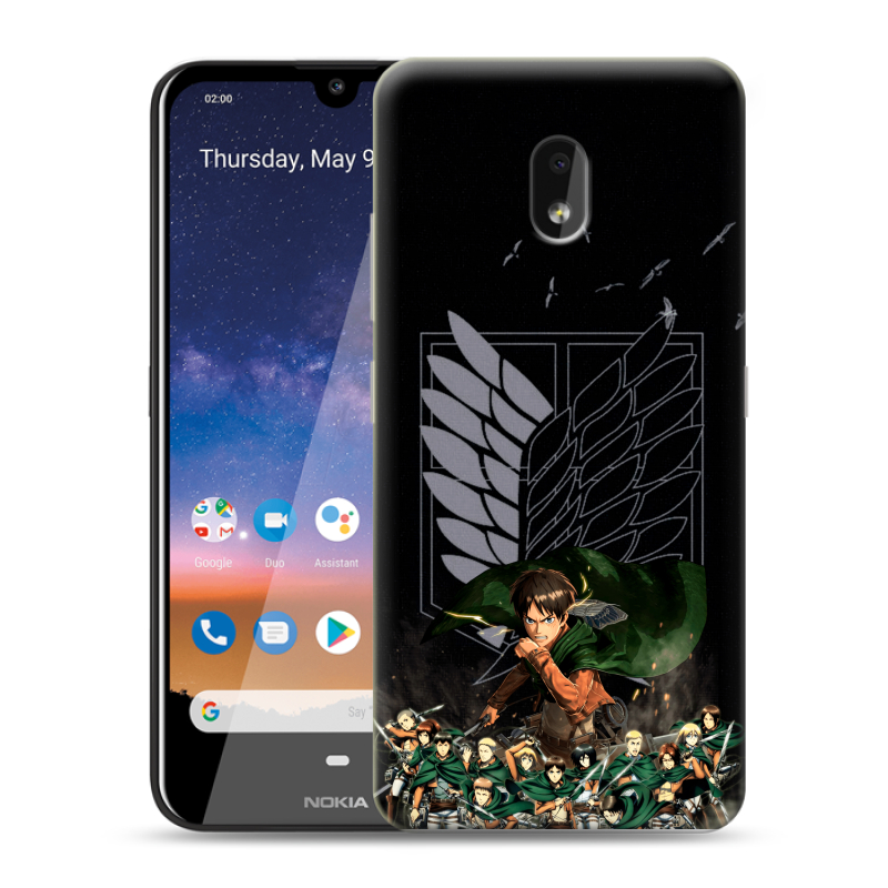 Силиконовый чехол на Nokia 2.2 с принтом Атака титанов Силиконовый чехол на Nokia 2.2 с принтом Атака титанов