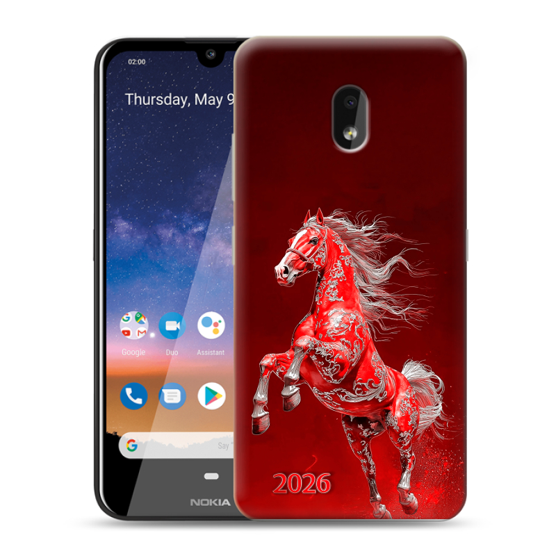 Силиконовый чехол на Nokia 2.2 с принтом Новый год Силиконовый чехол на Nokia 2.2 с принтом Новый год