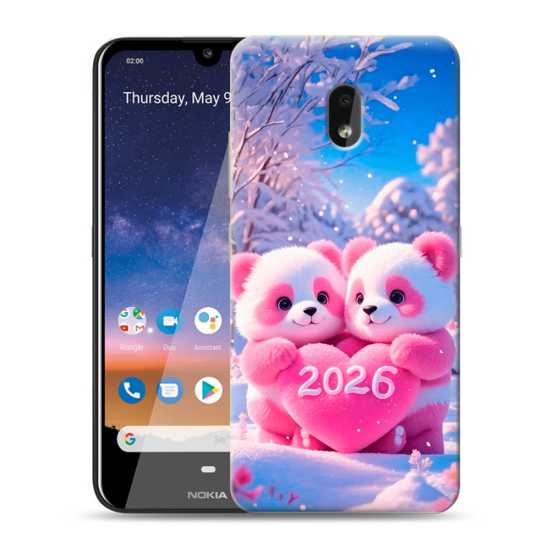 Силиконовый чехол на Nokia 2.2 с принтом Новый год Силиконовый чехол на Nokia 2.2 с принтом Новый год