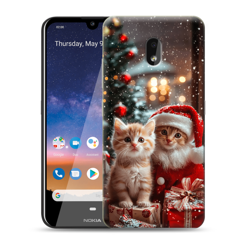 Силиконовый чехол на Nokia 2.2 с принтом Новый год Силиконовый чехол на Nokia 2.2 с принтом Новый год