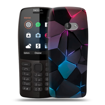 Силиконовый чехол на Nokia 210 с принтом Геометрия неона Силиконовый чехол на Nokia 210 с принтом Геометрия неона