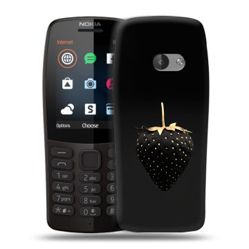 Силиконовый чехол на Nokia 210 с принтом Черная клубника Силиконовый чехол на Nokia 210 с принтом Черная клубника
