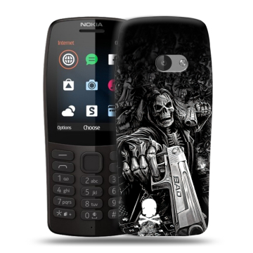 Силиконовый чехол на Nokia 210 с принтом Скелет Силиконовый чехол на Nokia 210 с принтом Скелет