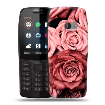 Силиконовый чехол на Nokia 210 с принтом Цветы розы Силиконовый чехол на Nokia 210 с принтом Цветы розы