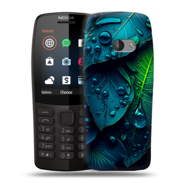 Силиконовый чехол на Nokia 210 с принтом Листья Силиконовый чехол на Nokia 210 с принтом Листья