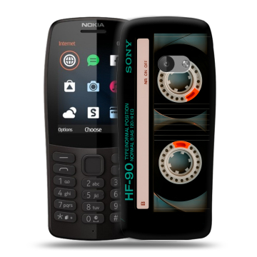 Силиконовый чехол на Nokia 210 с принтом Кассета Силиконовый чехол на Nokia 210 с принтом Кассета