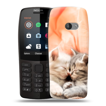 Силиконовый чехол на Nokia 210 с принтом Котята