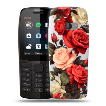 Силиконовый чехол на Nokia 210 с принтом Розы Силиконовый чехол на Nokia 210 с принтом Розы
