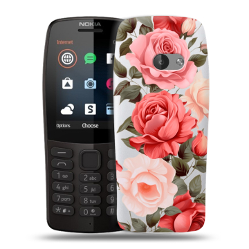 Силиконовый чехол на Nokia 210 с принтом Розы