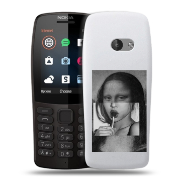 Силиконовый чехол на Nokia 210 с принтом Мона Лиза Силиконовый чехол на Nokia 210 с принтом Мона Лиза
