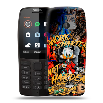Силиконовый чехол на Nokia 210 с принтом Дональд Дак Деньги Силиконовый чехол на Nokia 210 с принтом Дональд Дак Деньги