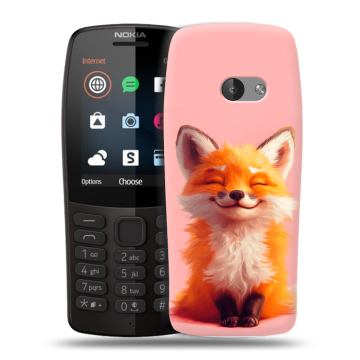 Силиконовый чехол на Nokia 210 с принтом милая лиса Силиконовый чехол на Nokia 210 с принтом милая лиса