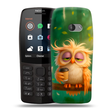 Силиконовый чехол на Nokia 210 с принтом сова Силиконовый чехол на Nokia 210 с принтом сова