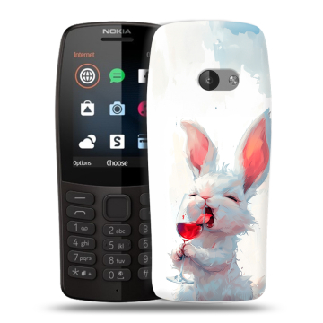 Силиконовый чехол на Nokia 210 с принтом кролик зайчик Силиконовый чехол на Nokia 210 с принтом кролик зайчик