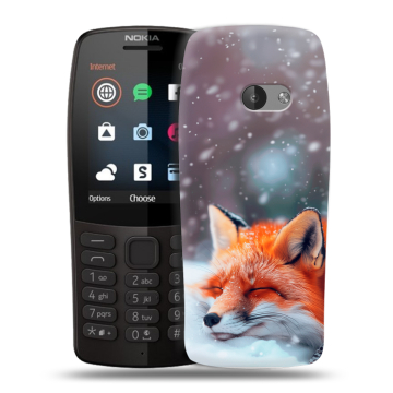 Силиконовый чехол на Nokia 210 с принтом лиса