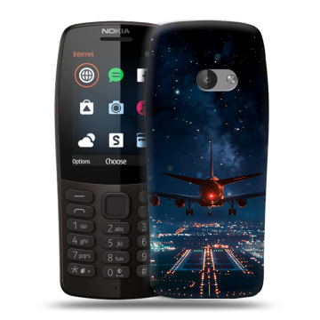 Силиконовый чехол на Nokia 210 с принтом самолет