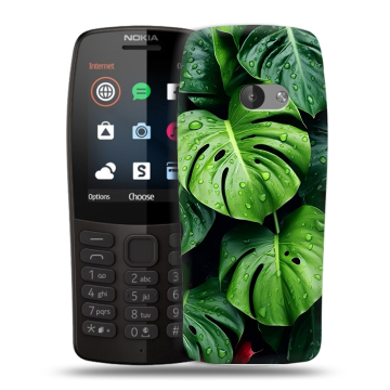 Силиконовый чехол на Nokia 210 с принтом Листья