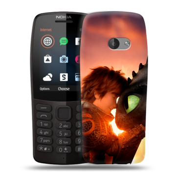 Силиконовый чехол на Nokia 210 с принтом Как приручить дракона