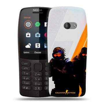 Силиконовый чехол на Nokia 210 с принтом Контер страйк Counter strike