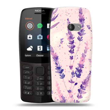 Силиконовый чехол на Nokia 210 с принтом цветы лаванда Силиконовый чехол на Nokia 210 с принтом цветы лаванда