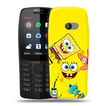Силиконовый чехол на Nokia 210 с принтом Спанч боб Спанчбоб