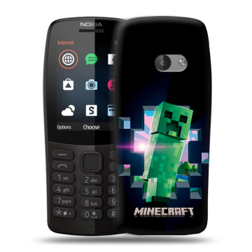 Силиконовый чехол на Nokia 210 с принтом Майнкрафт Minecraft Силиконовый чехол на Nokia 210 с принтом Майнкрафт Minecraft