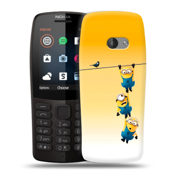 Силиконовый чехол на Nokia 210 с принтом Миньоны Силиконовый чехол на Nokia 210 с принтом Миньоны